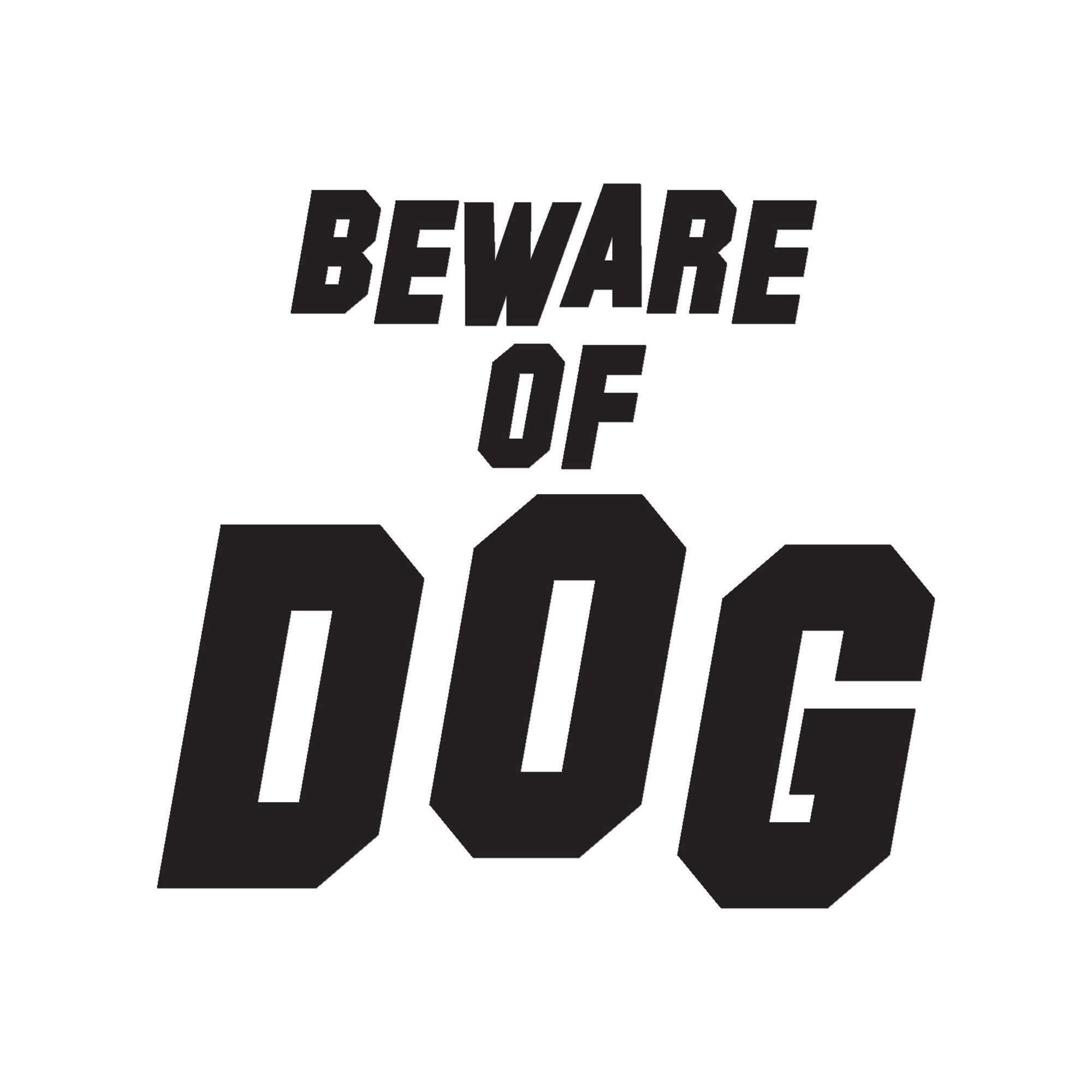 Beware of Dog Vinyl Decal Sticker 3 Sizes 9 Solid Colors Etsy