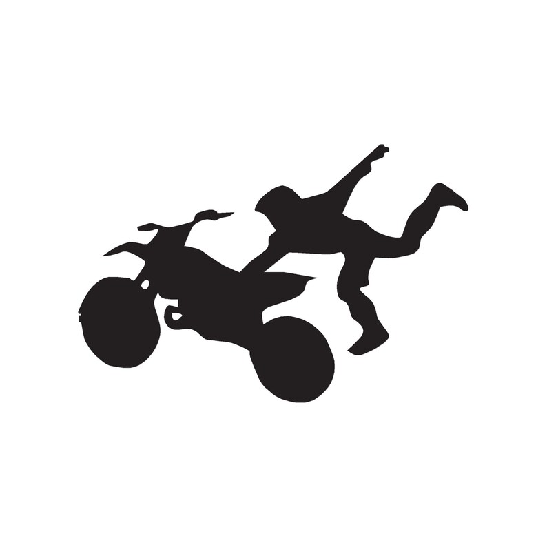 Dirt Bike Tricks Vinyl Decal Sticker 3 Sizes 9 Solid Etsy