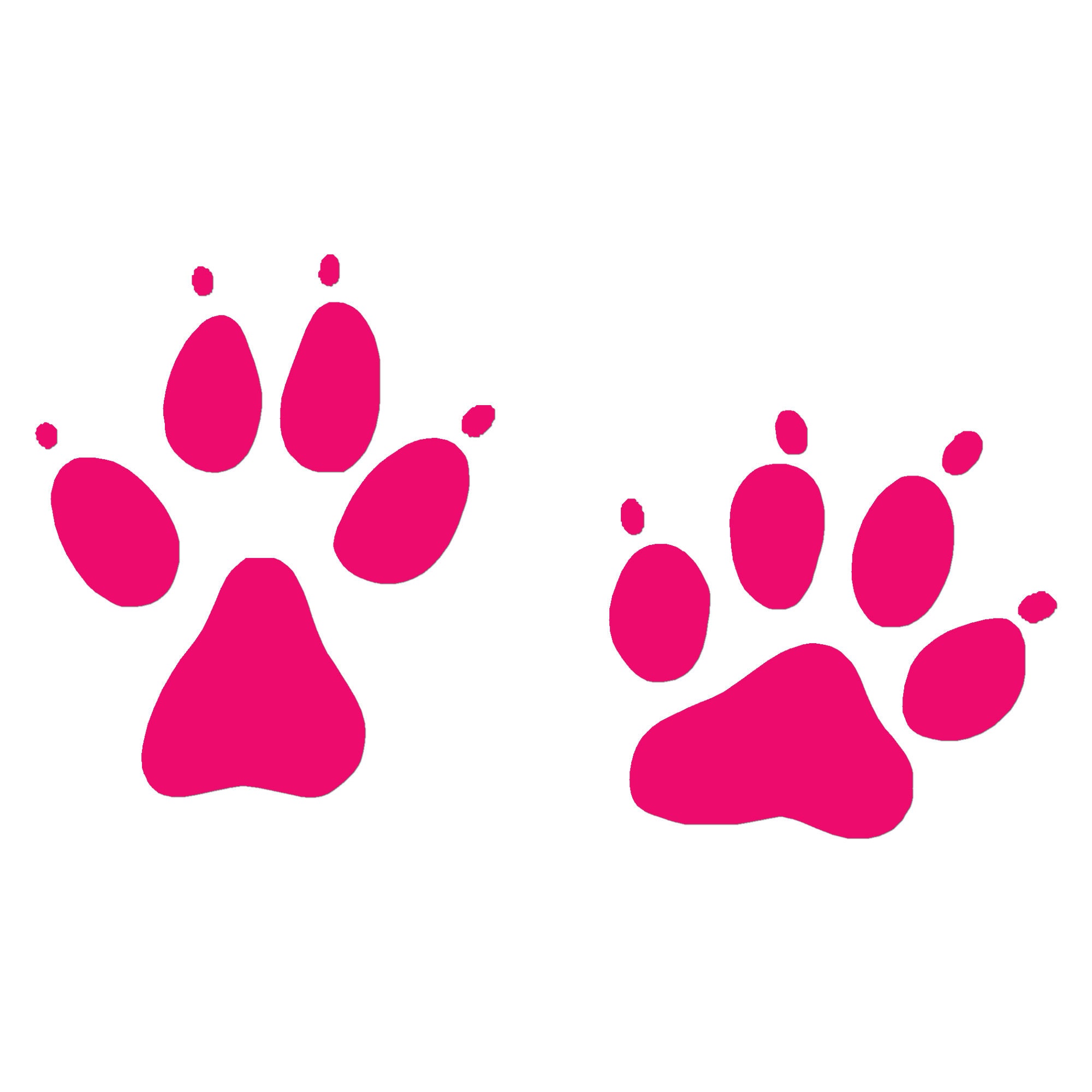Paw Prints Dog Vinyl Decal Sticker 3 Sizes 9 Solid Etsy