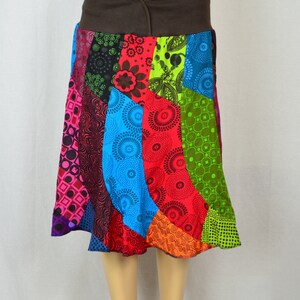 Patchwork midi skirt