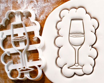 Champagne Glass cookie cutter - Bake DIY wedding biscuit treats