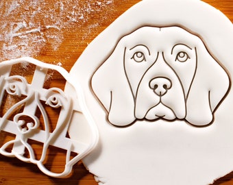 Beagle Face Ausstechform - Backen Sie süße Jagdhund Leckerli für Hunde Geburtstagsparty