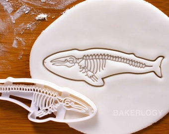 Blue Whale Skeleton cookie cutter | Bakerlogy biscuit cutters Balaenoptera musculus ocean sea mammal animal conservation rorquals wildlife