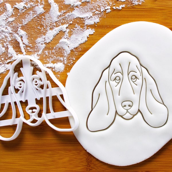 Coupe-biscuit Basset Hound Dog Dog Face - Faites cuire de jolies friandises pour chiens pour la fête des chiens