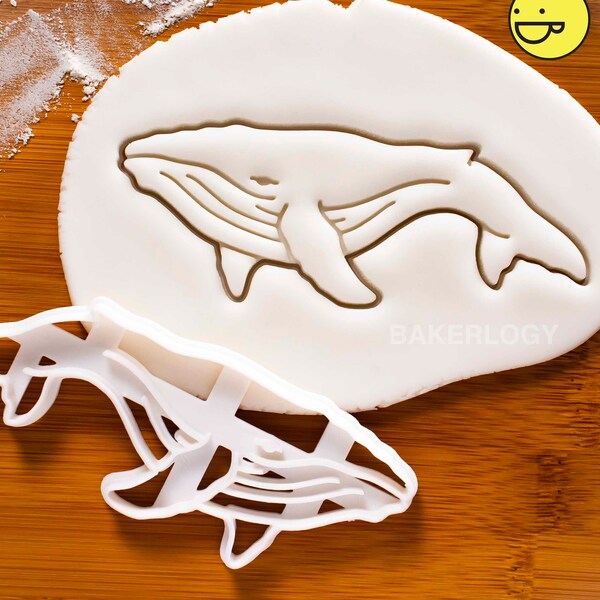 Humpback Whale Body cookie cutter | Bakerlogy biscuit cutters ocean sea marine mammal animal conservation nautical wildlife birthday party