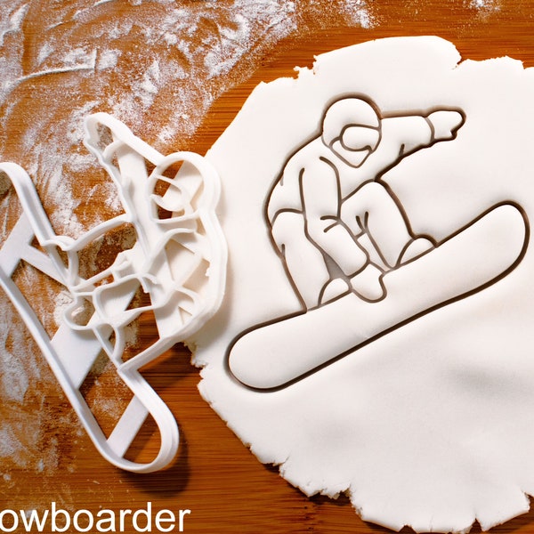 Snowboarder koekjesvormer | uitstekers ook geschikt voor koekjesfondant ambachtelijk klei snowboard wintersport alpine snowboarden sport jibben