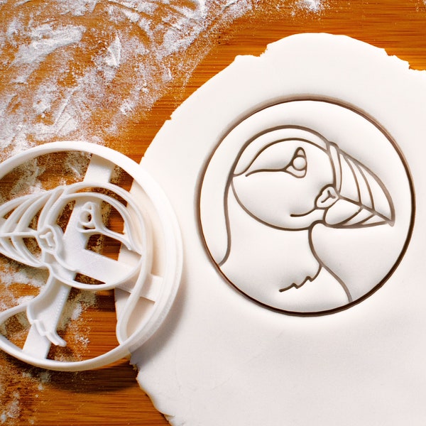 Puffin Portrait cookie cutter - One of the cutest birds known for their devotion to their mates - Bakerlogy