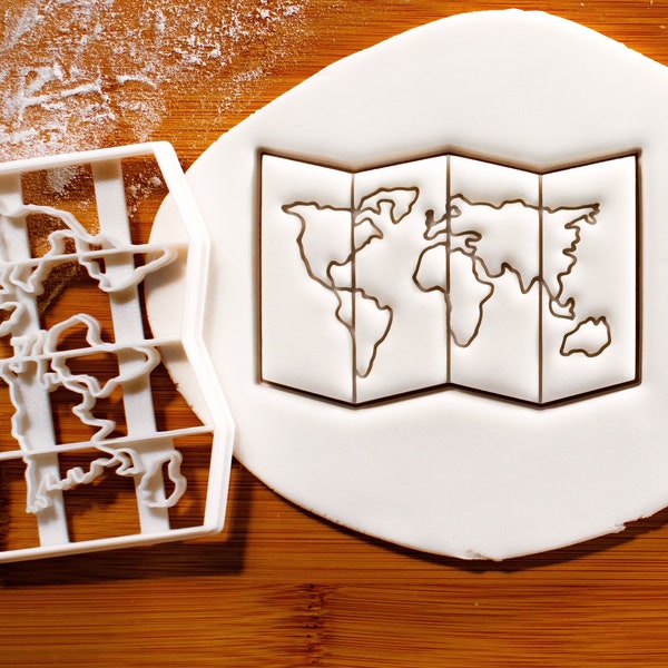 Emporte-pièce Carte du monde - Biscuits de fête thème Bake Holiday Travel