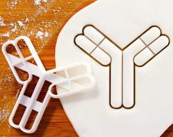 Antibody cookie cutter | Immunoglobulin biscuit cutters Ig protein medical science immune system antibodies clinical trials research