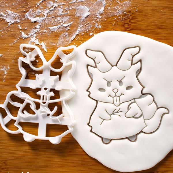 Cute Krampus cookie cutter - Half goat half demon horns Christmas Horror Krampuslauf goat Bakerlogy biscuit cutters
