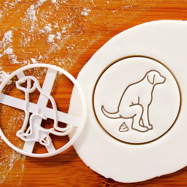 Dog Pooping cookie cutter - Bake and Scoop some Funny Dog Treats