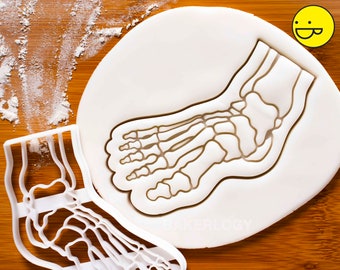Anatomical Human Foot cookie cutter | biscuit cutters Gifts medical students podiatry body feet bone xray bones skeleton Podiatrist anatomy