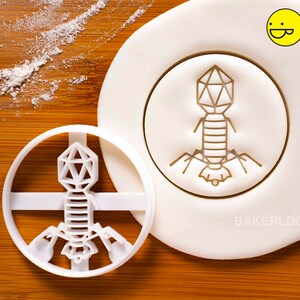 Virus cookie cutter | Bacteriophage biscuit cutters phage Bacteriophages Microbiology Microbiologist phages laboratory science microorganism