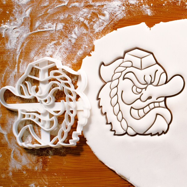 Tengu Mask cookie cutter | heavenly dog spirit biscuit cutters Japanese Shinto god supernatural demon folklore edo legendary mythology myth