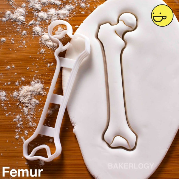 Femur Bone cookie cutter | Bakerlogy cutters skeletal thigh femoral joint Gifts medical students human body parts skeleton fracture anatomy
