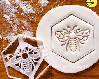Honey Bee cookie cutter | Honeybee biscuit design | honeybees cookies cutters | bees pollen nectar insect gingerbread craft ooak | Bakerlogy