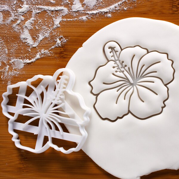 Hibiscus Flower cookie cutter | biscuit cutters | Tropical South Korea Hawaii Flowers | Rose Mallow nature petal petals | one of a kind ooak