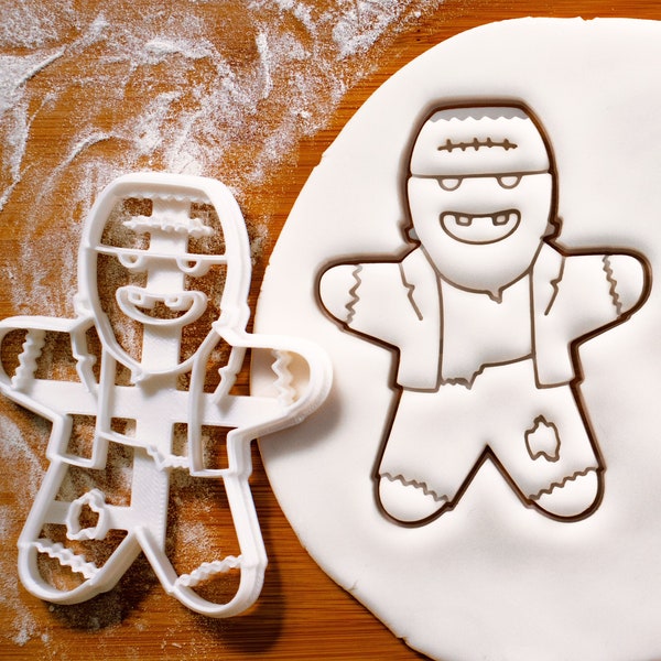 Frankenstein Gingerbread cookie cutter - Bake the perfect cute and gothic monster treats this Halloween or Christmas party
