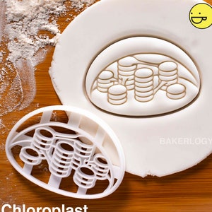 Chloroplast cookie cutter | Bakerlogy biscuit cutters photosynthesis powerhouse plant cell cycle Microbiology Microbiologist laboratory