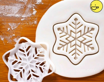 Snowflake cookie cutter | ice crystal biscuit cutters | 下雪 강설 | Symmetry frozen snow flake facets fractal art flakes one of a kind ooak