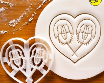 Horseshoe Crabs in Love cookie cutter - Nautical Summer Beach Party