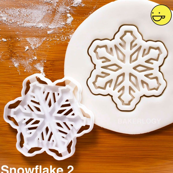 Snowflake cookie cutter | ice crystal biscuit cutters | neige 下雪 강설 | Schnee frozen snow flake facets fractal art flakes one of a kind ooak