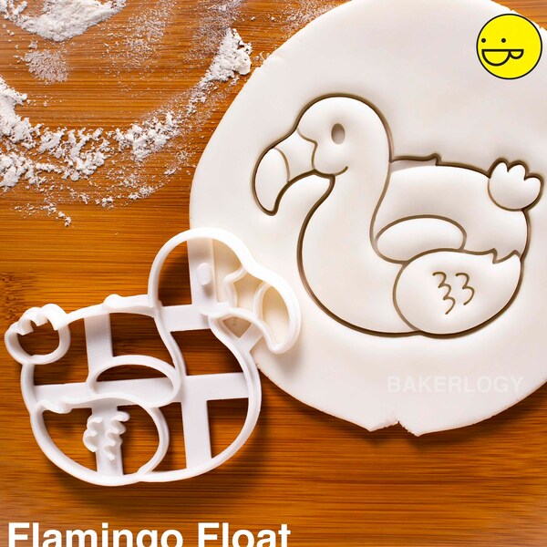 Flamingo Float cookie cutter - nautical summer birthday pool party