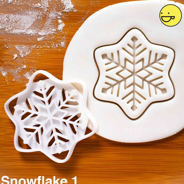 Snowflake cookie cutter | ice crystal biscuit cutters | 下雪 강설 | Symmetry frozen snow flake facets fractal art flakes one of a kind ooak