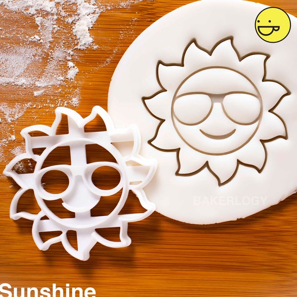 Sunshine cookie cutter | sun biscuit cutter | sunny design cookies | summer cutters cool solar star sunlight sunshades craft ooak |Bakerlogy