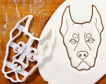 Doberman Pinscher Face cookie cutter - Bake cute dog treats for a doggy party