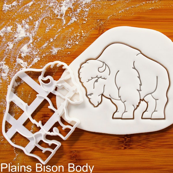 Plains Bison Body cookie cutter - Bakerlogy biscuit cutters subspecies of American bison, for buffalo, boreal forest theme party