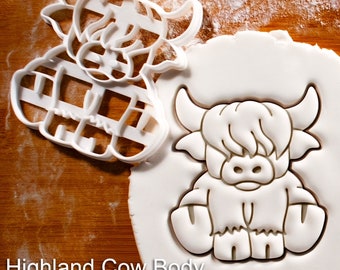 Cute Highland Cow Cookie Cutter - A Moo-st Have for Farm Animals themed party or Scottish Highlands inspired themed baking!