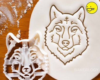 Wolfsgesicht Keksausstecher | Bakerlogy Keksschneider Tiere Hebel Werwolf KopfPortrait Arktis Wölfe Pack Naturschutz Waldwölfe