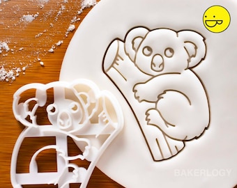 Koala cookie cutter | wombat wombats koalas biscuit cutter | endangered bears fondant cutter | clay cutter ooak | Bakerlogy