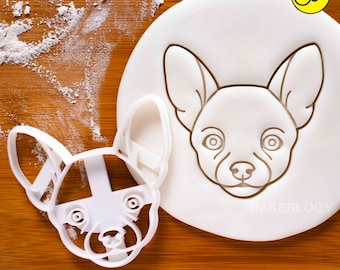 Chihuahua Gesicht Ausstechform - Backe süße Hunde Leckerli für Hundeparty