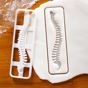 Human Spine cookie cutter | biscuit cutters | Gifts medical students human body anatomical backbone xray bones skeleton cervical anatomy