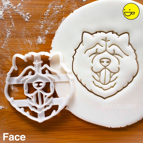 Chow Chow Visage emporte-pièce | Bakerlogy biscuit fondant argile gonflé lion chien friandises 鬆獅犬 chenil canin adoption vétérinaire lecteur vétérinaire cadeau