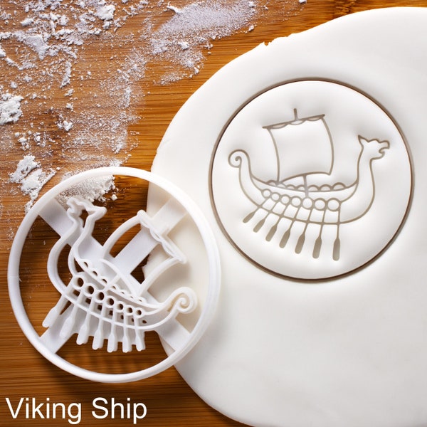 Viking Ship cookie cutter - Ancient Norse mythology Medieval birthday party Bakerlogy biscuit cutters