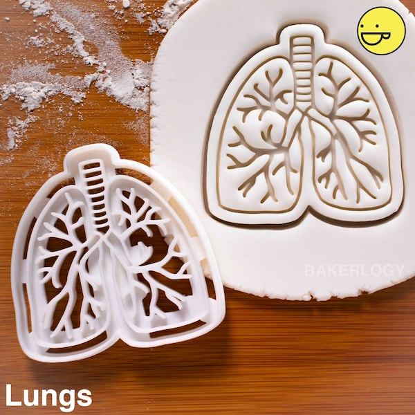 Anatomical Lungs cookie cutter biscuit cutters Gifts pulmonologist pulmonary lung Pulmonology medical students ooak no smoking copd campaign