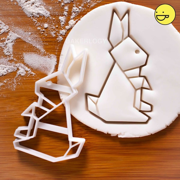 Origami Rabbit cookie cutter | biscuit cutter | bunny | bunnies hop  折り紙 ウサギ 토끼 兔子 | one of a kind minimalist minimalism ooak