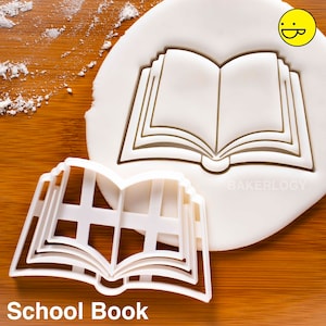 Book cookie cutter - Bake Back to School Party biscuits