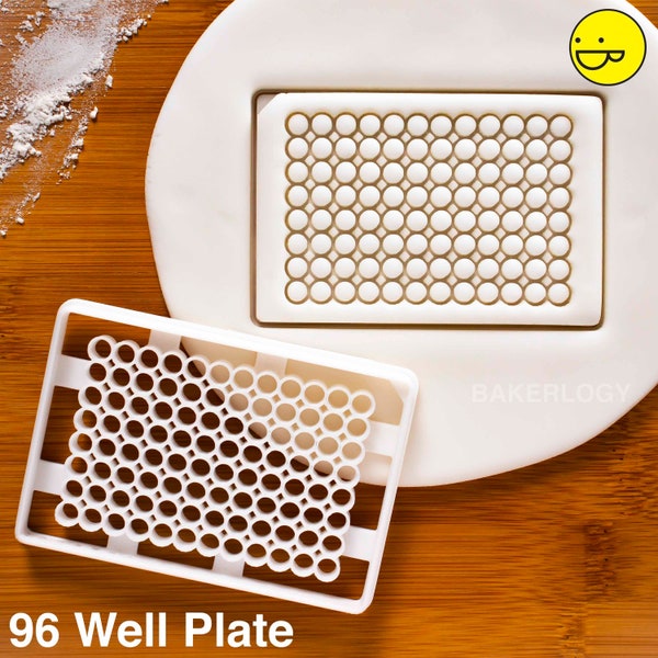 Laboratory 96 Well Plate cookie cutter | Bakerlogy biscuit cutters Petri Dish Microbiology Microbiologist cookies cell culture cycle science