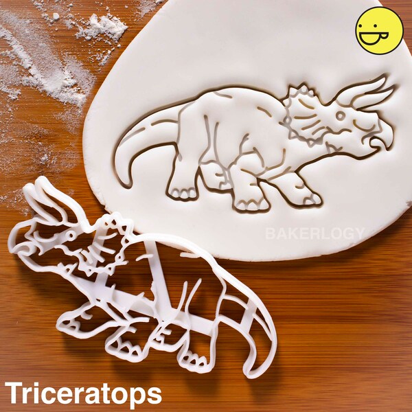 Triceratops Dinosaure emporte-pièce | Boulangerlogy biscuits coupeurs Triceratop dinosaures jurassique