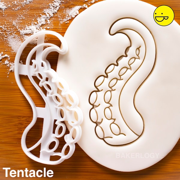 Tentacle cookie cutter | nautical retro steampunk cookies diver divers party vintage scuba diving underwater undersea tentacles octopus