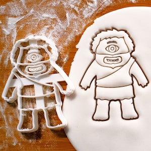 Cute Cyclops cookie cutter - Greek and Roman mythology, one eyed creature, perfect for baking Halloween treats or snacks for a museum trip