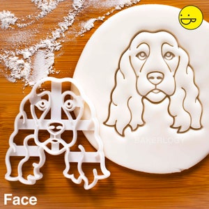 Show Cocker Spaniel Dog Face cookie cutter - Bake cute dog treats for doggy party