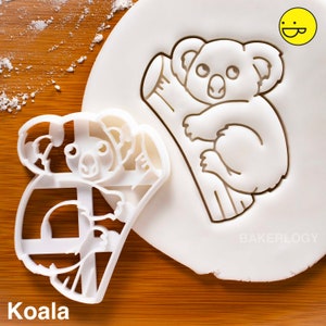Koala cookie cutter | wombat wombats koalas biscuit cutter | endangered bears fondant cutter | clay cutter ooak | Bakerlogy