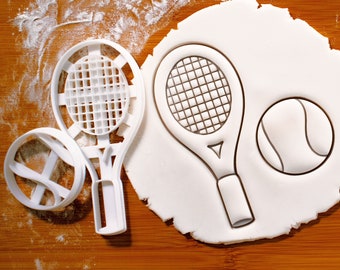 Tennis Cookie Cutter | cutters also suitable for biscuit fondant craft clay cheese dough sugarpaste sugarcraft | sports grand slam sport
