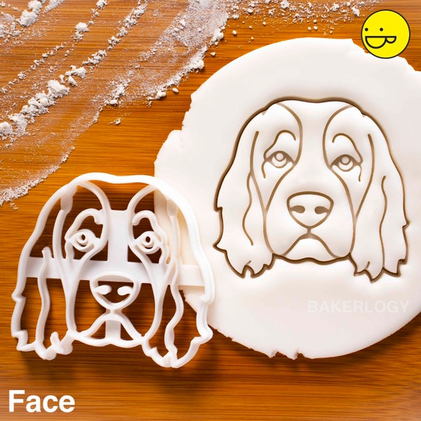 Emporte-pièce irlandais rouge et blanc Setter Face | Bakerlogy biscuit fondant argile chien IRWS gundog traite chenil adoption canine conduire cadeau pour animaux de compagnie