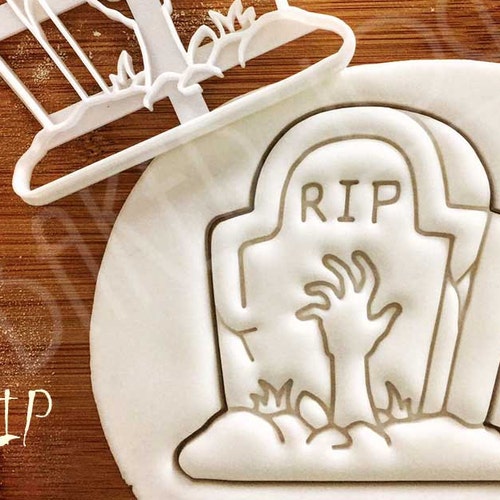 RIP Tombstone Cookie Cutter Zombie Hand Biscuit Cutters Etsy UK